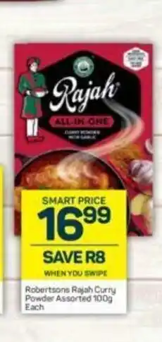 Pick n Pay Robertson Rajah Curry Powder Assorted 100g offer