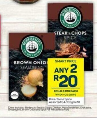 Pick n Pay Robertsons Spice Assorted 64-100g Refill offer
