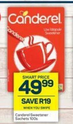 Pick n Pay Canderel Sweetener Sachets 100s offer