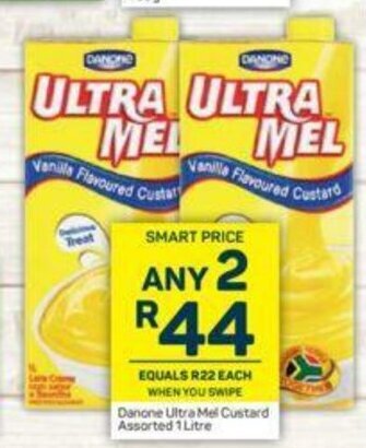 Pick n Pay Danone Ultra Mel Custard Assorted 1 Litre offer
