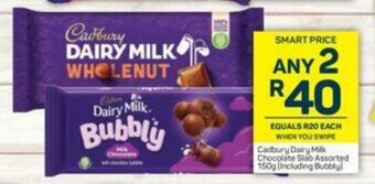 Pick n Pay Cadbury Dairy Milk Chocolate Slab Assorted 150g offer