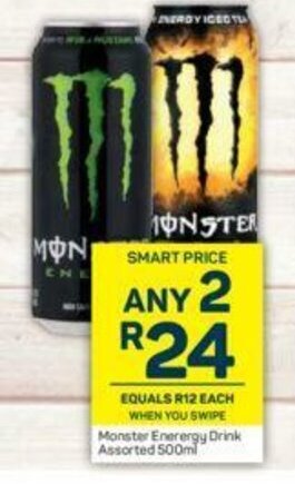 Pick n Pay Monster Energy Drink Assorted 500ml offer