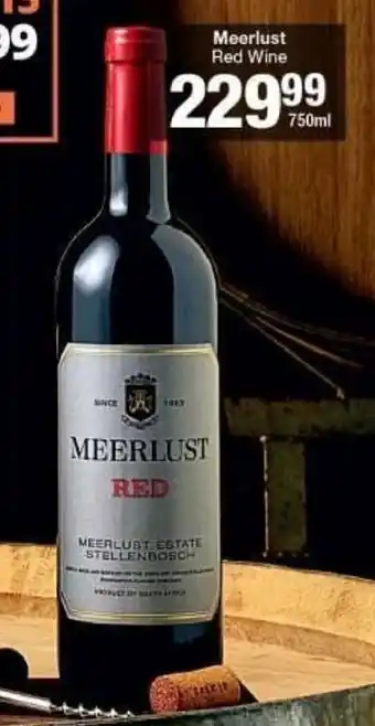 Checkers Meerlust Red Wine 750ml offer