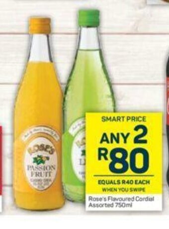 Rose's Flavoured Cordial Assorted 750ml