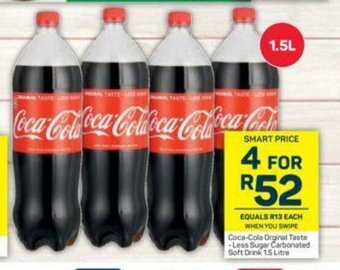 Pick n Pay Coca-Cola Original Taste- Less Sugar Carbonated Soft Drink 1.5Litre offer