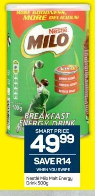Pick n Pay Nestle Milo Malt Energy Drink 500g offer