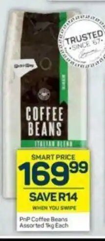 Pick n Pay PnP Coffee Beans Assorted 1kg offer