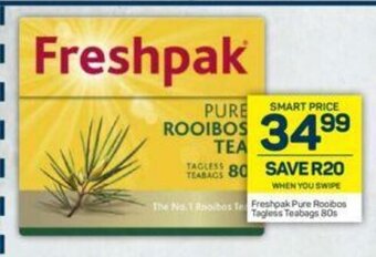 Pick n Pay Freshpak Pure Rooibos Tagless Teabags 80s offer