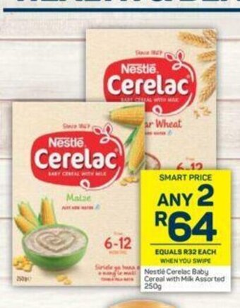 Pick n Pay Nestle Cerelac Baby Cereal with Milk Assorted 250g offer