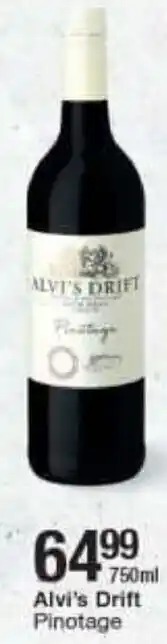 Checkers Alvi's Drift Pinotage 750ml offer