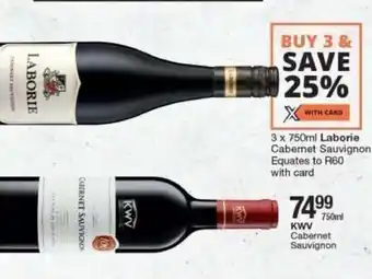 KWV Cabernet Sauvignon 750ml