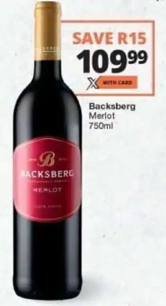 Backsberg Merlot 750ml