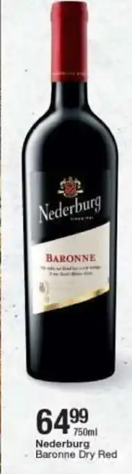 Checkers Nederburg Baronne Dry Red 750ml offer