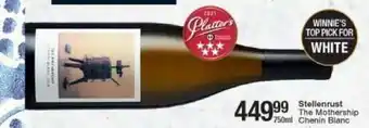 Checkers Stellenrust The Mothership Chenin Blanc 750ml offer
