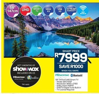 Pick n Pay Hisense - 58" UHD Smart TV offer