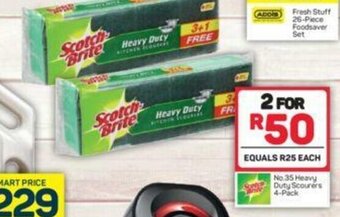 Pick n Pay Scotch Brite No. 35 Heavy Duty Scourers 4-Pack offer