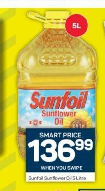 Pick n Pay Sunfoil Sunflower Oil 5 Litre offer