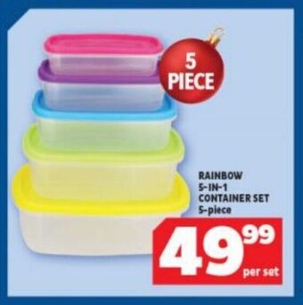 Usave Rainbow 5-in-1 Container Set 5-piece offer