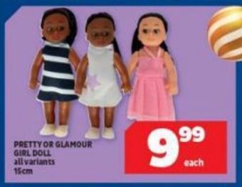 Usave Pretty or Glamour Girl Doll all variants 15cm offer