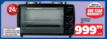Usave Esentials Mini Oven 24L offer