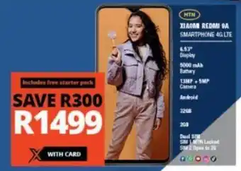 Checkers MTN Xiaomi Redmi 9A Smartphone 4G Lite offer