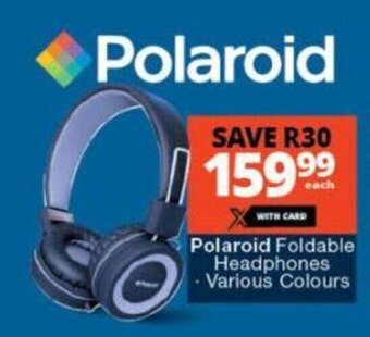 Checkers Polaroid Foldable Headphones -various colours offer