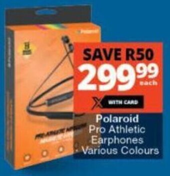 Checkers Polaroid Pro Athletic Earphones -various colours offer