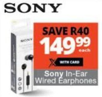 Checkers Sony In-Ear Wired Earphones offer