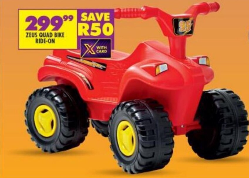 Zeus Quad Bike RideOn offer at Shoprite