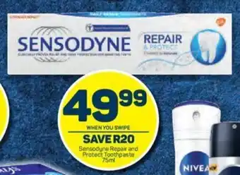Pick n Pay Sensodyne Repair and Protect Toothpaste 75ml offer