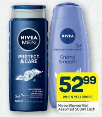 Pick n Pay Nivea Shower Gel assorted 500ml offer