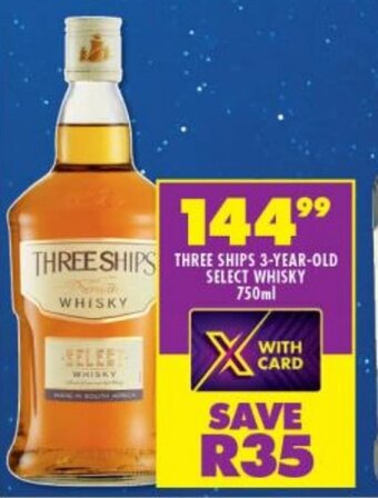Three Ships 3-Year-old Select Whisky 750ml