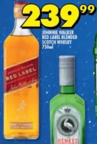 Shoprite Liquor Johnnie Walker Red Label Blended Scotch Whisky 750ml offer