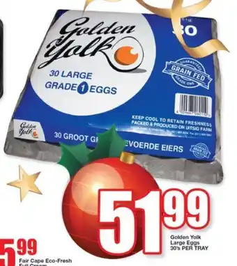 OK Foods Golden Yolk Extra Large Eggs 30's per tray offer
