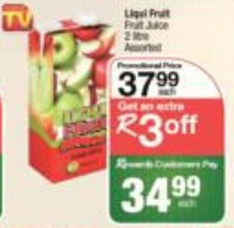 Liqui Fruit Pure Fruit Juice 2 litre assorted