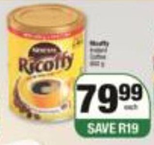 Spar Nescafé Ricoffy Instant Coffee 250g offer