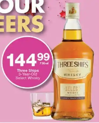 President Liquor Three Ships 3-Year-Old Select Whiskey 750ml offer