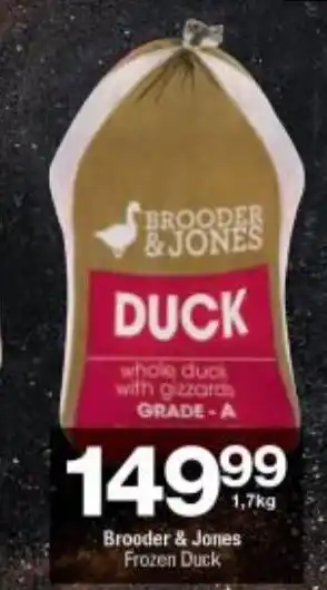 Checkers Brooder & Jones Frozen Duck 1,7kg offer
