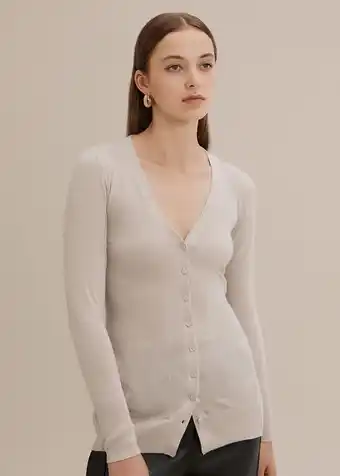 Australian merino wool silk cardigan