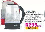 Game Logik 1.7l glass kettle-each offer