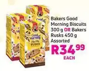 Game Bakers good morning biscuits 300g or bakers rusks 450g assorted-each offer