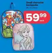 PEP Small character backpacks 28 x 22 x 10cm-each offer
