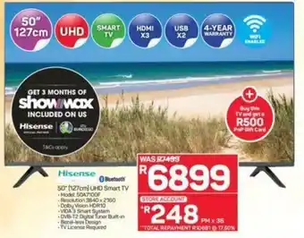 Pick n Pay Hypermarket Hisense - 50" UHD Smart TV Model : 50A7100F offer