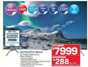 Pick n Pay Hypermarket Skyworth - 55" UHD Android Smart Infinity TV Model: 5SUC9300 offer