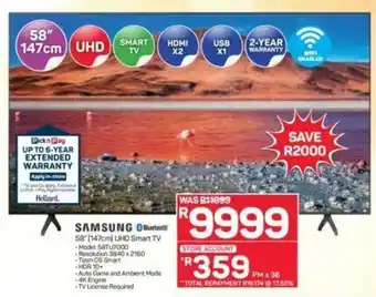 Samsung - 58" UHD Smart TV Model: 58TU7000