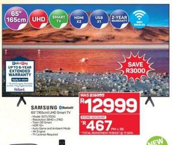 Pick n Pay Hypermarket Samsung - 65" UHD Smart TV offer