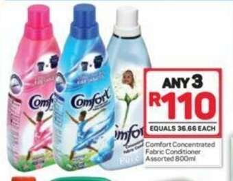 Pick n Pay Hypermarket Comfort Concentrated Fabric Conditioner Assorted 800ml offer