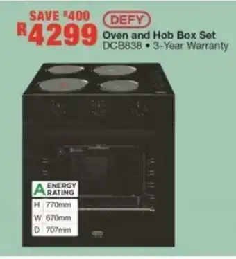 House & Home Defy Oven and Hob Box Set DCB838 offer