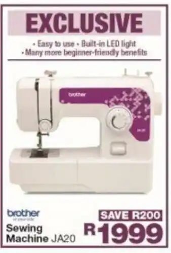 House & Home Brother Sewing Machine JA20 offer