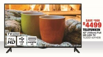 House & Home Telefunken 42" 105cm Full HD LED TV TLEDD-42FHDB offer